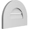 Ekena Millwork Round Top Surface Mount PVC Gable Vent: Functional, w/ 3-1/2"W x 1"P Standard Frame, 16"W x 12"H GVPRT16X1201SF - alternate 3
